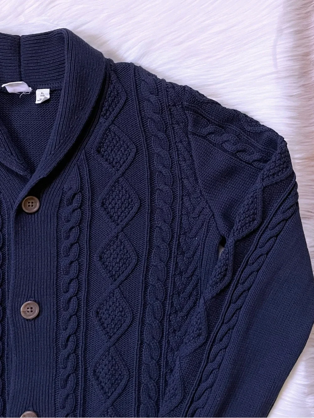 Gap Kids Cable-Knit Navy Cardigan Sweater
